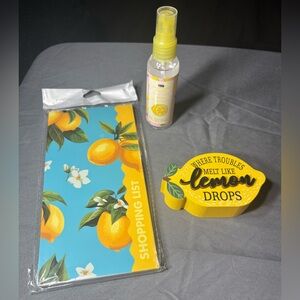 3 pc New Lemon Theme Bundle NWT